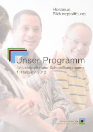 Unser Programm - Heraeus Bildungsstiftung