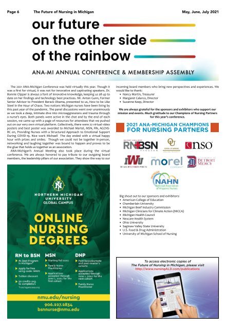 Future of Nursing in Michigan - May 2021