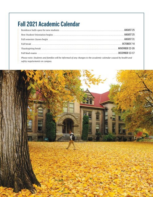 Whitman College Student Welcome Guide 2021