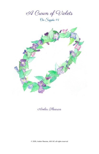 A Crown of Violets - Score