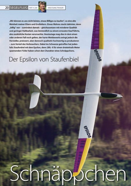 Datenblatt Segelflug - Staufenbiel