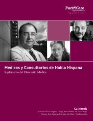 Médicos y Consultorios de Habla Hispana - Pacificare Health Systems