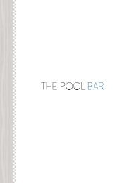 The Pool Bar Menu