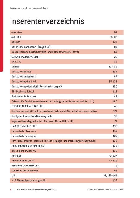 Wirtschaftsrecht · Wirtschaftsinformatik in Vollzeit ... - Staufenbiel.de