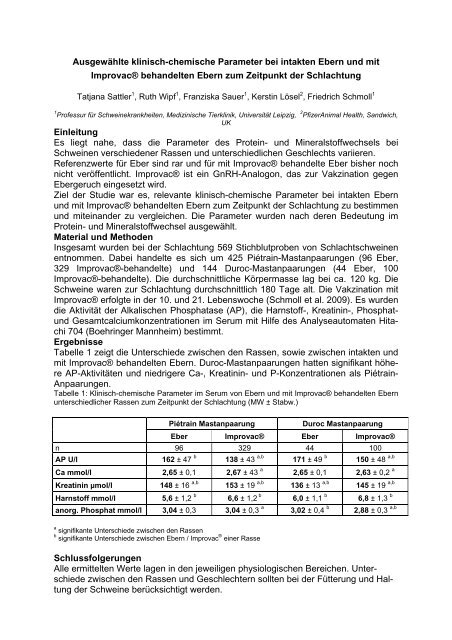 Labordiagnostik - Veterinärmedizinische Fakultät der Universität ...