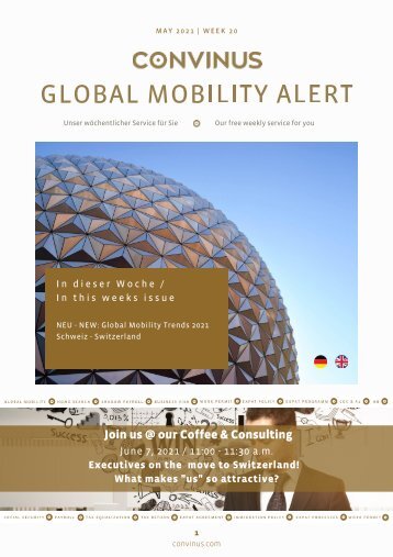CONVINUS Global Mobility Alert Week 20