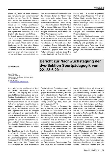 Download (PDF) - Sportwissenschaftlicher Nachwuchs