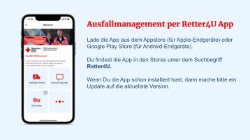 Ausfallmanagement im Rettungsdienst per Retter4U App