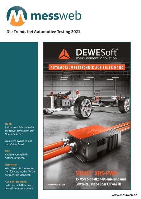 messweb E-Paper Automotive Testing 2021