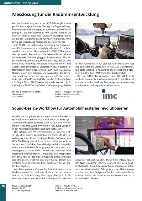 messweb E-Paper Automotive Testing 2021