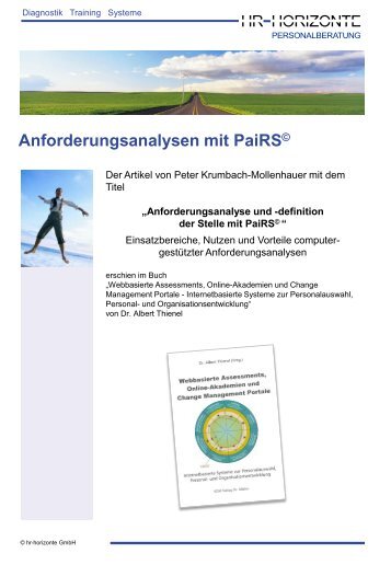 Anforderungsanalysen mit PaiRS - HR Horizonte