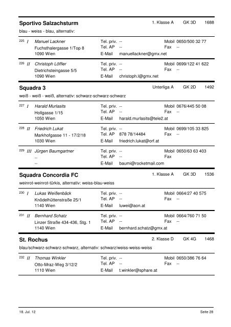 Adressenverzeichnis gesamt - DSG Wien