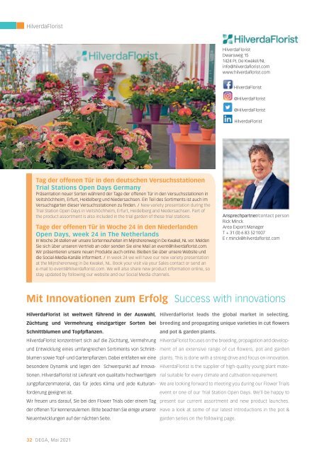 DEGA GARTENBAU / GRÜNER MARKT - Sorten und Flower Highlights 2021