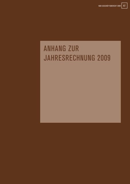 NAB-Geschäftsbericht 2009