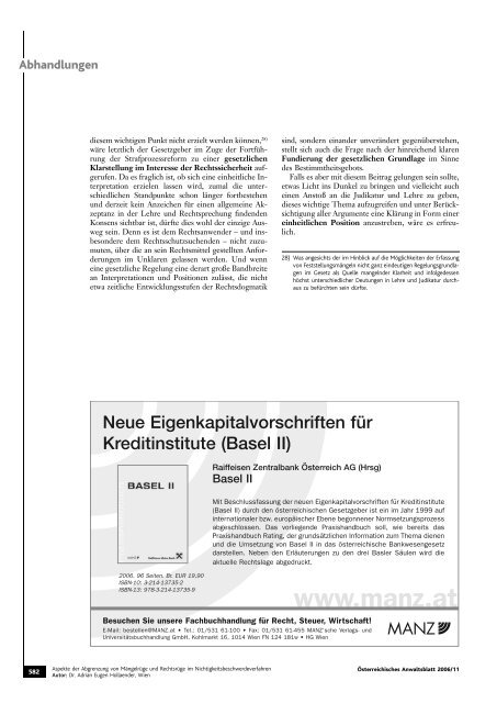 Anwaltsblatt 2006/11 - Österreichischer Rechtsanwaltskammertag