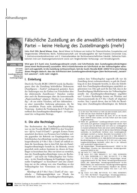 Anwaltsblatt 2006/11 - Österreichischer Rechtsanwaltskammertag