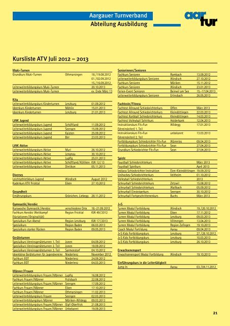 Kreisturnfeste 2012 esa-Einführungskurs Der ATV auf Facebook ...