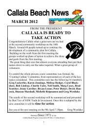 2012 MARCH NEWSLETTER - Callala Beach Progress Association