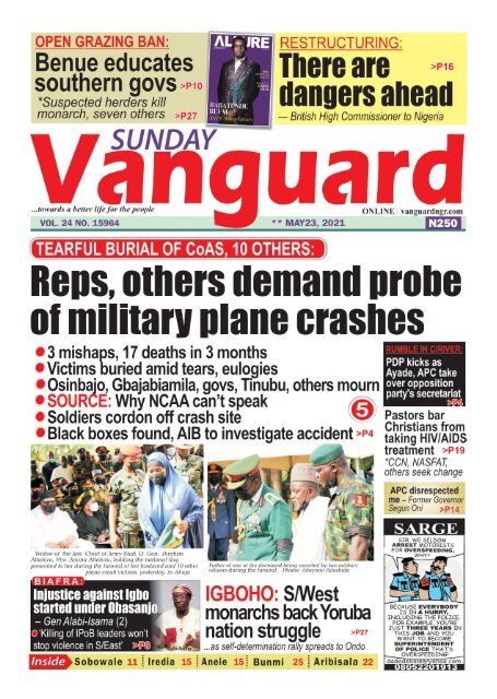 23052021 - Reps others demand probe of military plane crashes