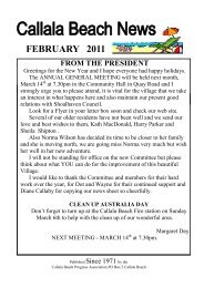 2011 february newsletter - Callala Beach Progress Association