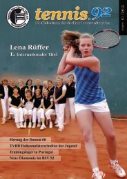 Lena Rüffer - Berliner Sport-Verein 1892 eV - Tennisabteilung