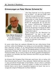 Erinnerungen an Pater Werner Schwind SJ - Pfarrjugend Neubiberg