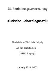 Klinische Labordiagnostik - Veterinärmedizinische Fakultät der ...