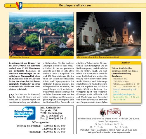 Informationsbroschüre der Gemeinde Denzlingen 2010/2011