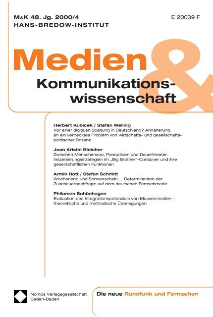 Kommunikations- wissenschaft - Medien ...