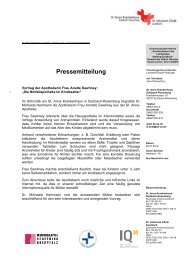 Pressemitteilung - St. Anna Krankenhaus Sulzbach-Rosenberg
