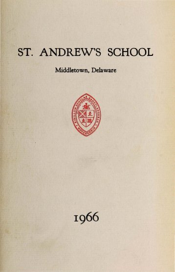 ST. ANDREW,S SCHOOL - St. Andrews Archive - St. Andrew's School