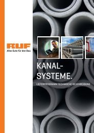 KANAL- SYSTEME. - RUF Baustoffe