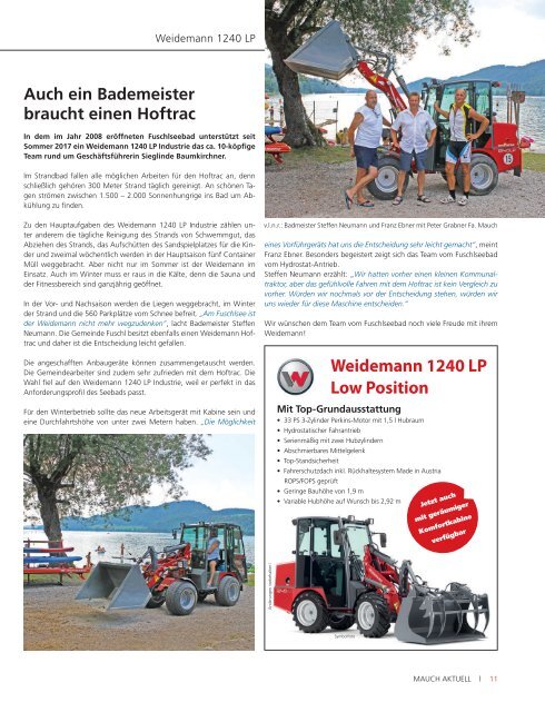 MAUCH aktuell Eben | Ausgabe Nr. 76 | Oktober 2018