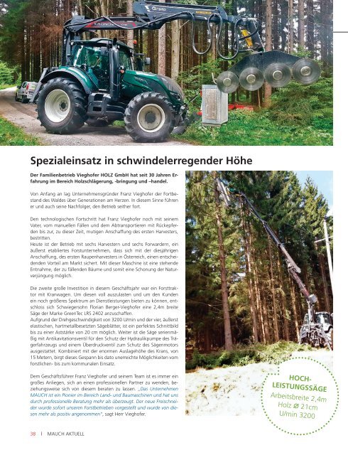 MAUCH aktuell Eben | Ausgabe Nr. 76 | Oktober 2018