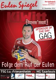 Nummer 8 - TSG Lu.-Friesenheim vs. HG Saarlouis - Die Eulen