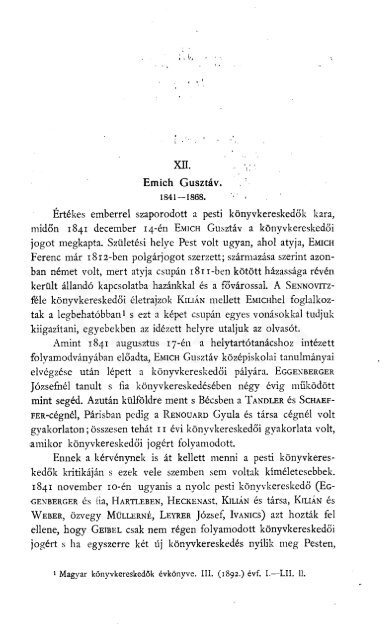 Gárdonyi Albert: Régi pesti könyvkereskedők. 1930 (Az Országos ...