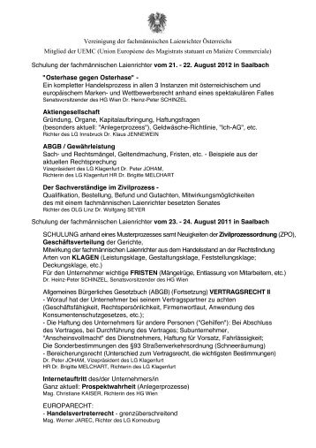 Vereinigung der fachmännischen Laienrichter Österreichs Mitglied ...