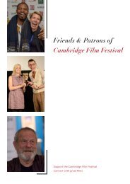 Friends and Patrons Cambridge Film Festival 2021