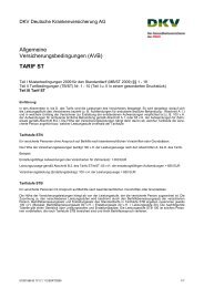 Pdf Datei Beschreibung Bestmed Tarifsystem Tarife Bm1 3 Dkv