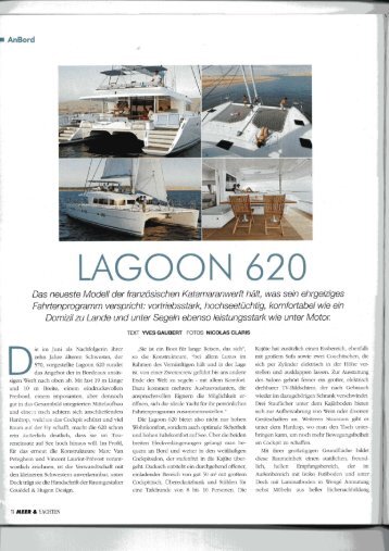 Testbericht Lagoon 620 - Meer & Yachten 6/2009