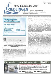 Amtliches Mitteilungsblatt Riedlingen 26.05.2021