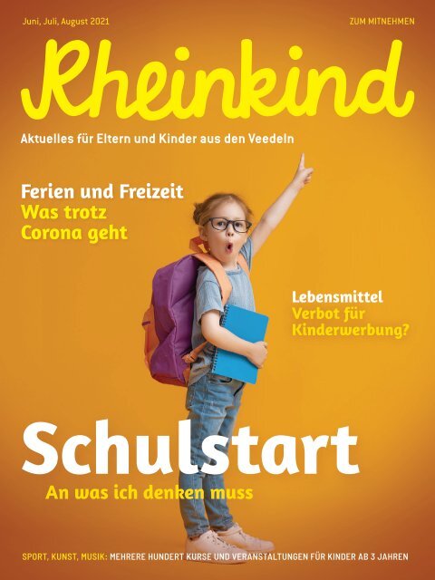 Rheinkind, Ausgabe 1/2021, Thema: Schulstart