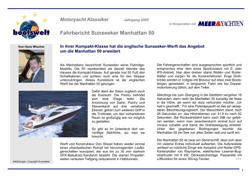 Fahrbericht Sunseeker Manhattan 50 - Bootswelt