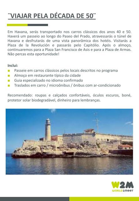 Folleto Excursion VO Newblue PORT Viajando x los a;os 50