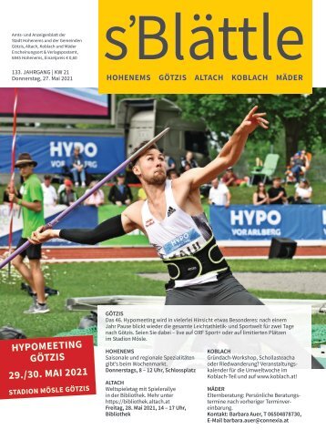 s'Blättle Nr. 21 - Do, 27. Mai 2021