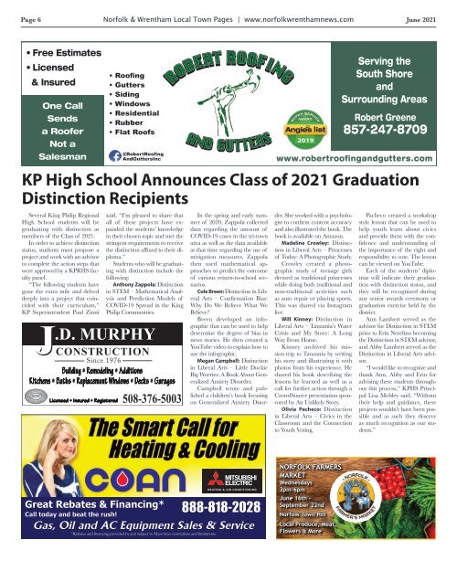 Norfolk & Wrentham June Issue