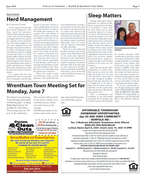 Norfolk & Wrentham June Issue