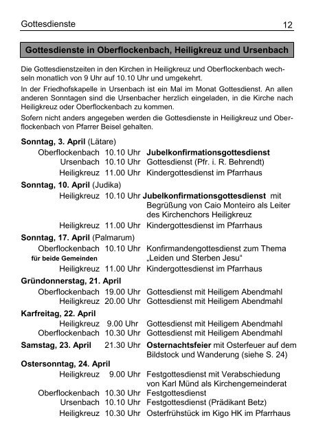 Gemeindebrief Glockengruß 3/2011 Apr-Mai - glockengruss.de