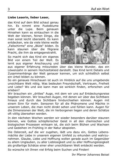 Gemeindebrief Glockengruß 3/2011 Apr-Mai - glockengruss.de
