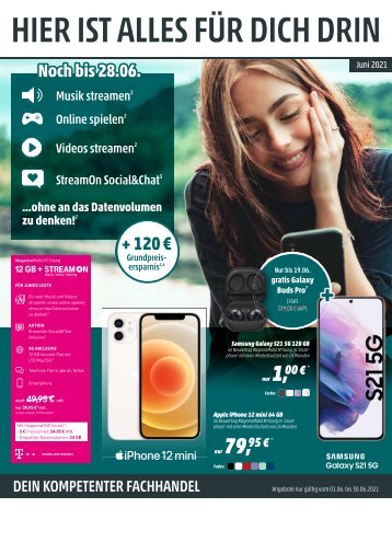 Telekom Monatsflyer Juni 2021